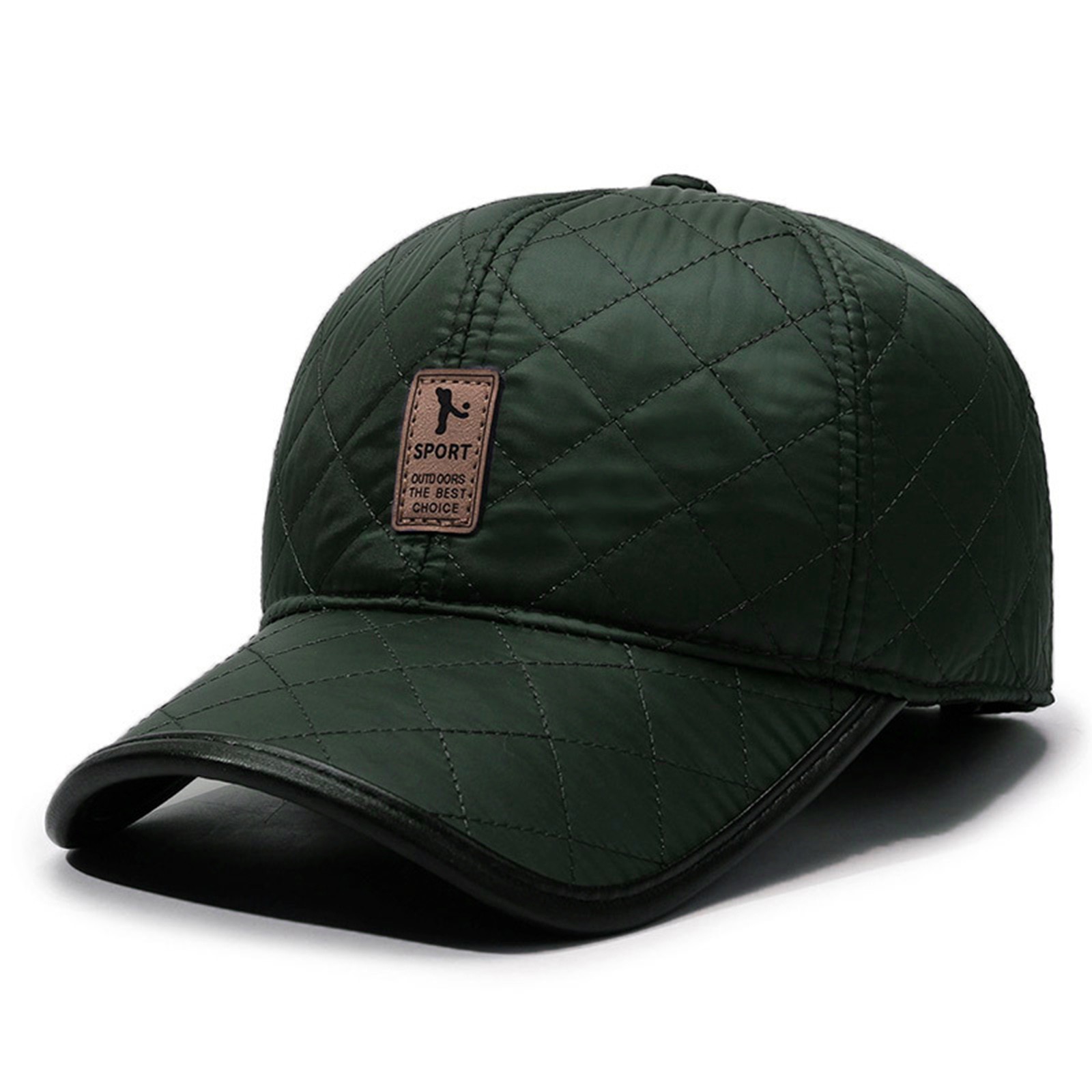 Winter Trapper Hat - Winter Heren PU Baseball Cap Warme
