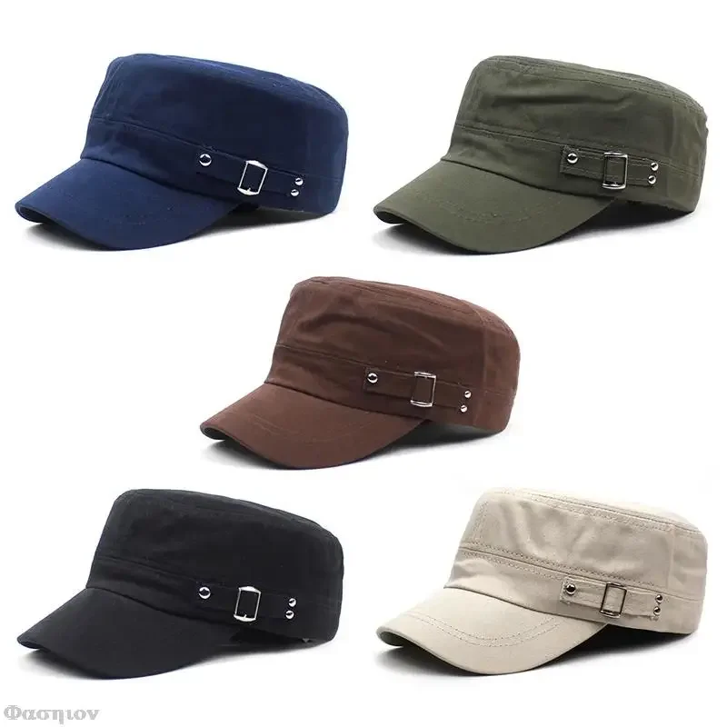 Snapback Hat Flat - Leger Pet Mannen Vrouwen Pure Kleur