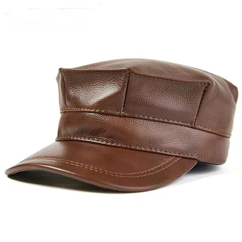 Baseball Cap Structured - Nieuwe groothandel Winter Thermische Lederen Hoeden