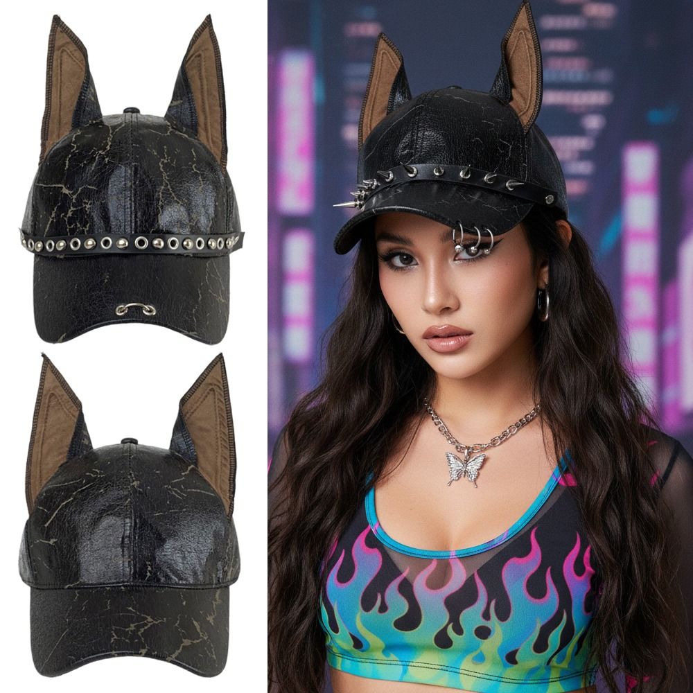 Mode Punk Doberman Hondenoortj - Baseball Cap Structured recensie en prijs