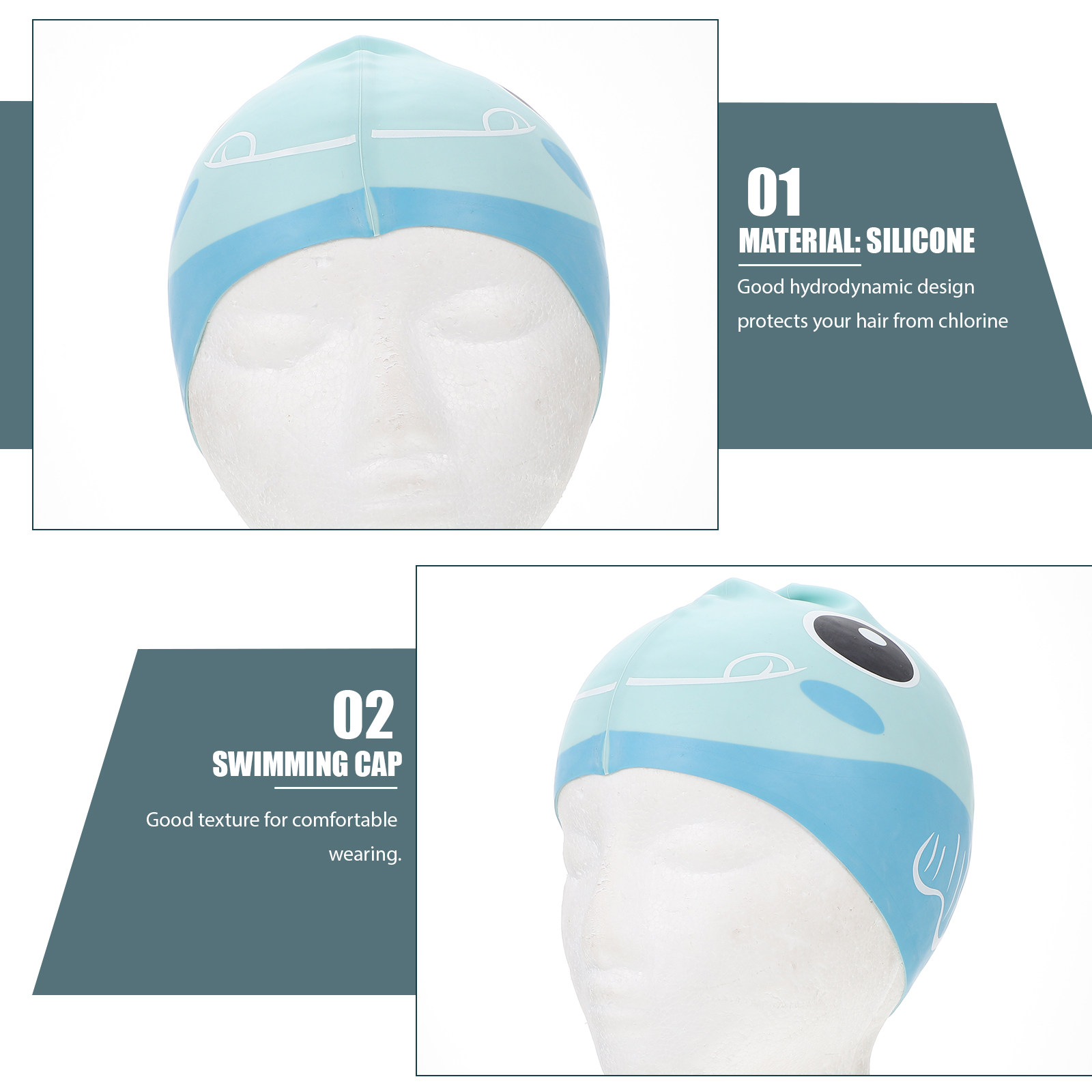 Siliconen badmuts Cartoon kind - Swim Hat Silicone recensie en prijs