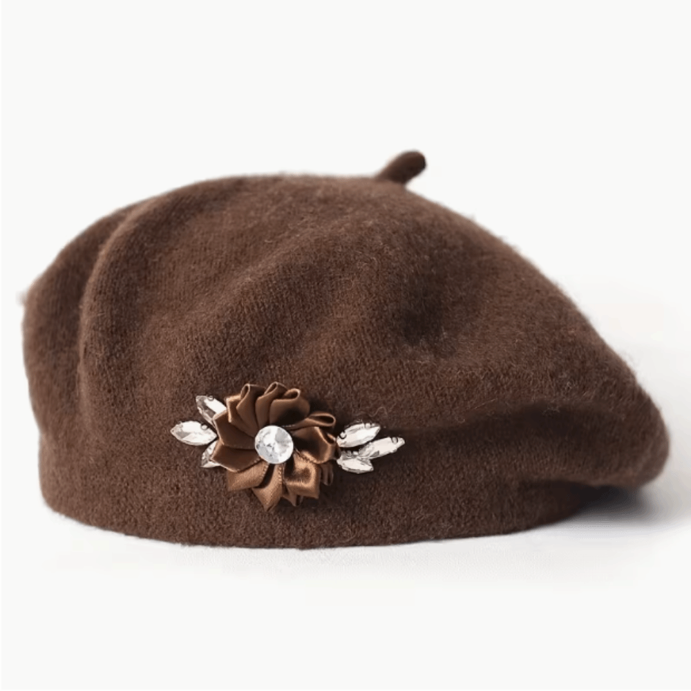 Mode Effen Kleur Wol Baret Kri - Beret French Wool recensie en prijs