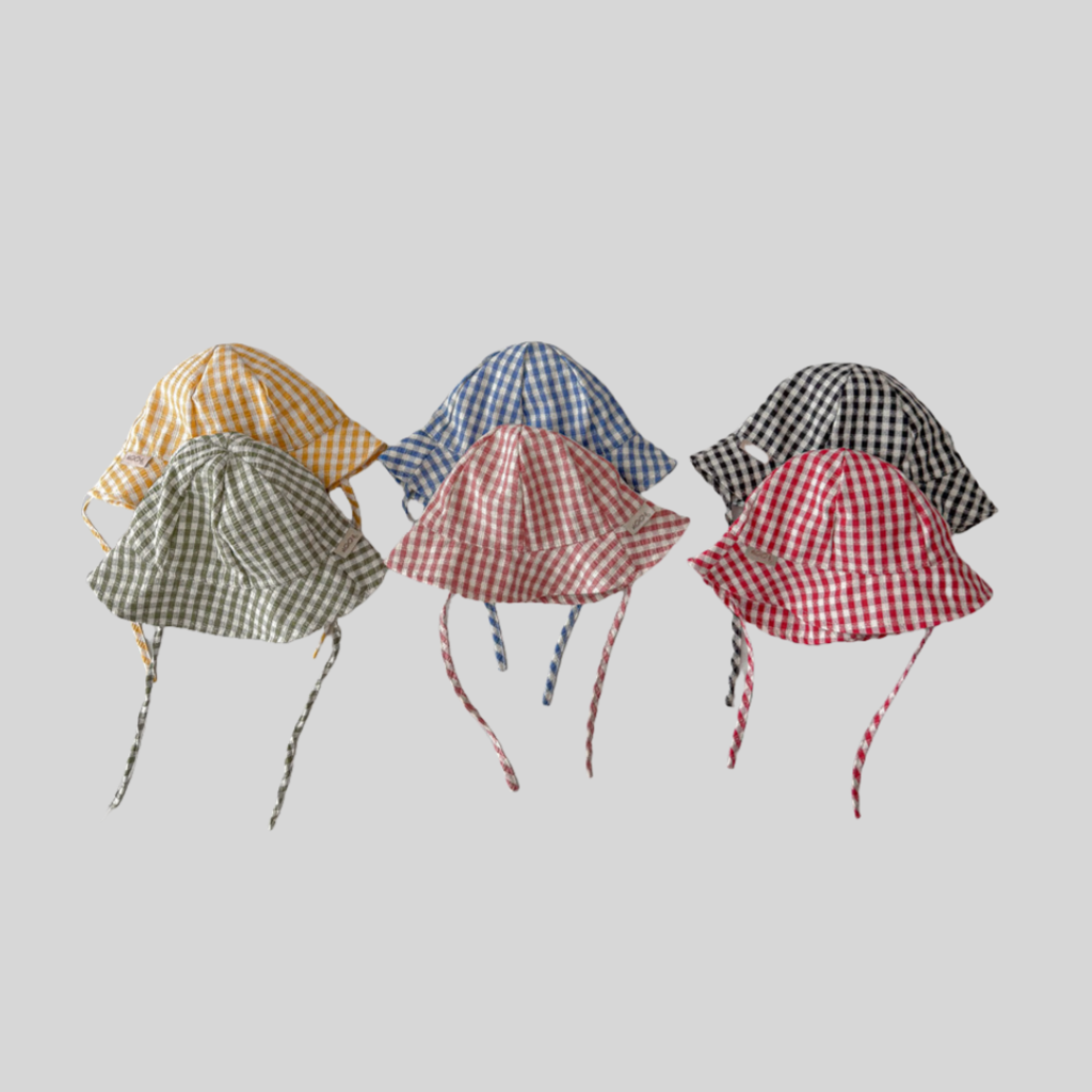 Ins stijl geruite baby-emmerho - Bucket Hat Cotton recensie en prijs
